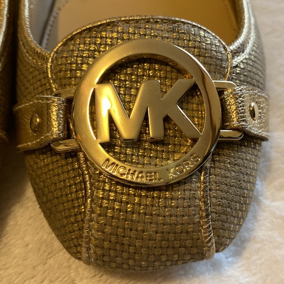 Nice! MK Moccasins/Flats. Gold Leather. VGUC Sz. 7M - Picture 8 of 13